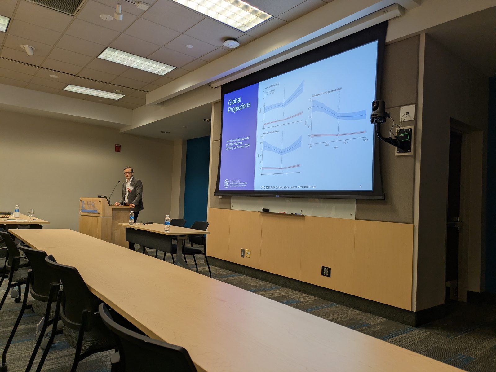 Plenary presentation on global projections of antimicrobial resistance at the 2026 NCIDS Spring Meeting